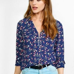 Express Red Lipstick Blouse